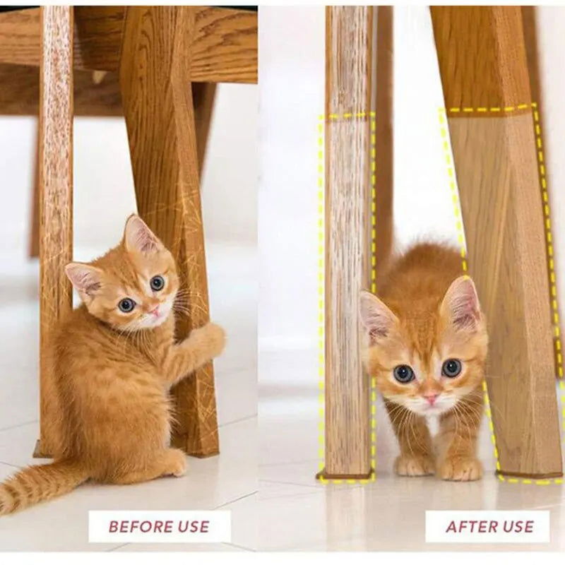 6Pcs Furniture Protector from Pet Scratch Clear Anti Scratch Cats Training Tape Sheets - Slobuy