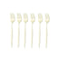6Pcs Stainless Steel Matte Cake Fruit Forks Flatware Silverware Cutlery For Dessert Salad Fork Set Gold Tableware Mini Fork - Slobuy