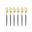 6Pcs Stainless Steel Matte Cake Fruit Forks Flatware Silverware Cutlery For Dessert Salad Fork Set Gold Tableware Mini Fork - Slobuy