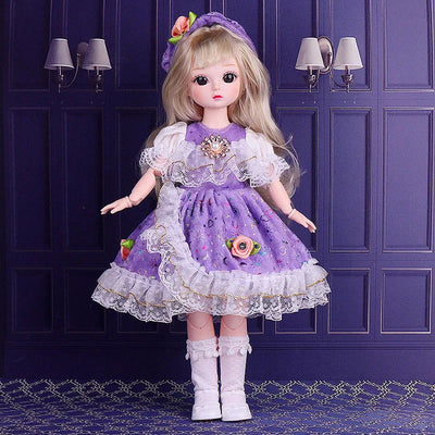1/6 30CM BJD Doll Girl DIY Dress Up Princess Toy 3D Simulation Eyes Makeup 21 Movable Joints Doll's and Clothes Set - Slobuy