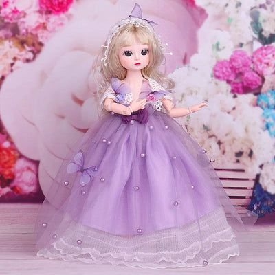 1/6 30CM BJD Doll Girl DIY Dress Up Princess Toy 3D Simulation Eyes Makeup 21 Movable Joints Doll's and Clothes Set - Slobuy