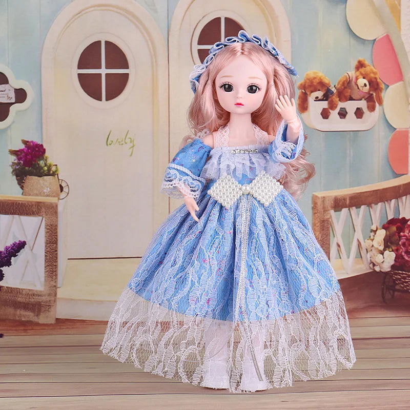 1/6 30CM BJD Doll Girl DIY Dress Up Princess Toy 3D Simulation Eyes Makeup 21 Movable Joints Doll's and Clothes Set - Slobuy