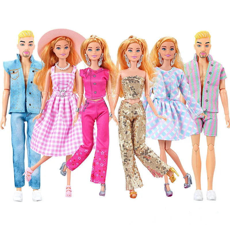 30cm Male/ Female Doll Full Set 1/6 Bjd Ken Doll with Clothes Girls Dress Up Toys Gifts - Slobuy