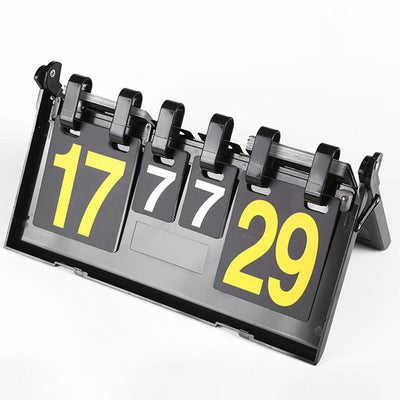 6 Digits Flip Scoreboard Tabletop Score Flipper Football Flip Score Keeper Triangular Base Design Hot Sale For Basketball Ping P - Slobuy