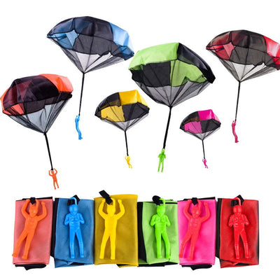 1/6 Sets Hand Throwing Parachute Kids Outdoor Funny Toys Game Play Toys for Children Fly Parachute Sport with Mini Soldier Game - Slobuy