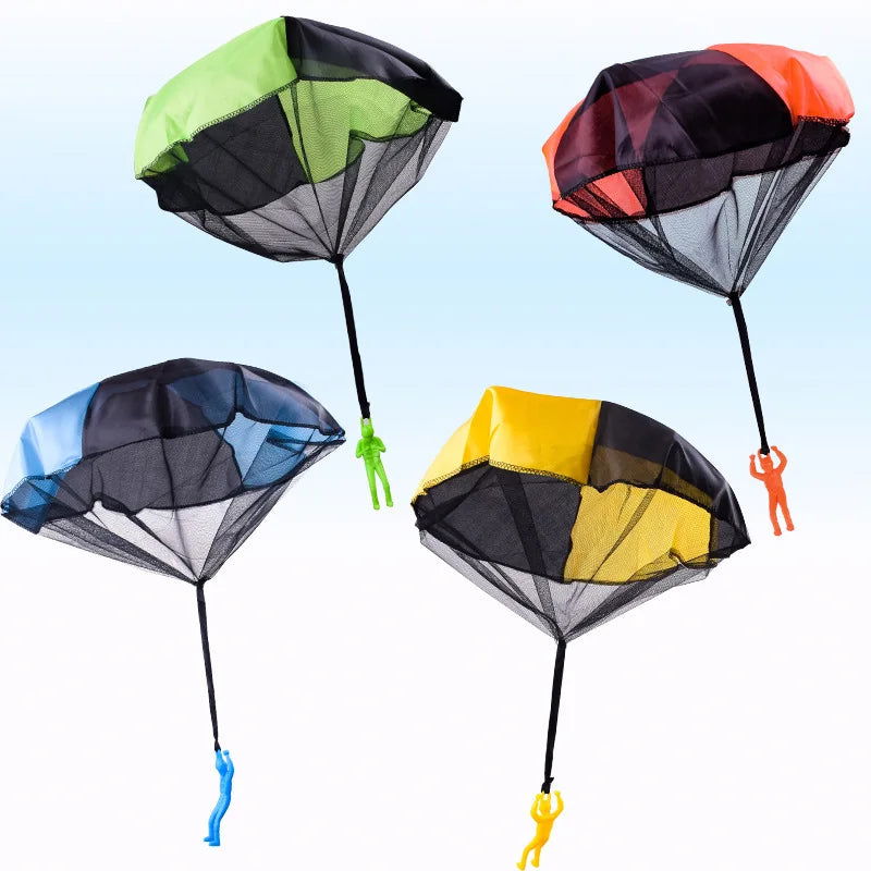 1/6 Sets Hand Throwing Parachute Kids Outdoor Funny Toys Game Play Toys for Children Fly Parachute Sport with Mini Soldier Game - Slobuy