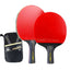 6 Star Table Tennis Racket 2PCS Professional Ping Pong Racket Set Pimples-in Rubber Hight Quality Blade Bat Paddle with Bag - Slobuy