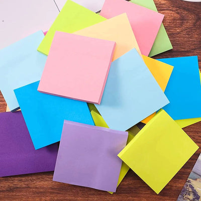 6 pcs fluorescent color 3*3inch Sticky Note Posted It Note Pads Stickers Planner Sticker Notepad Memo pad School Office Supplies - Slobuy
