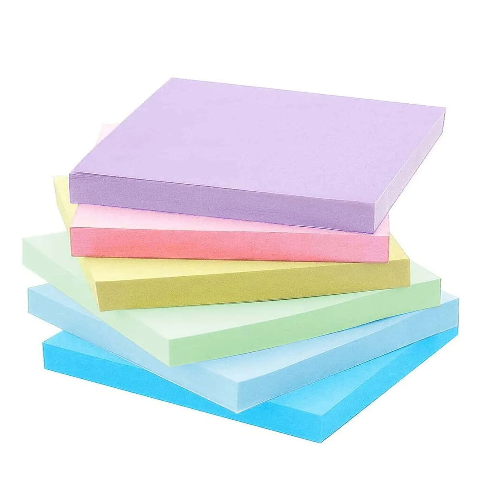 6 pcs fluorescent color 3*3inch Sticky Note Posted It Note Pads Stickers Planner Sticker Notepad Memo pad School Office Supplies - Slobuy