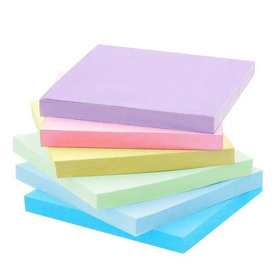6 pcs fluorescent color 3*3inch Sticky Note Posted It Note Pads Stickers Planner Sticker Notepad Memo pad School Office Supplies - Slobuy