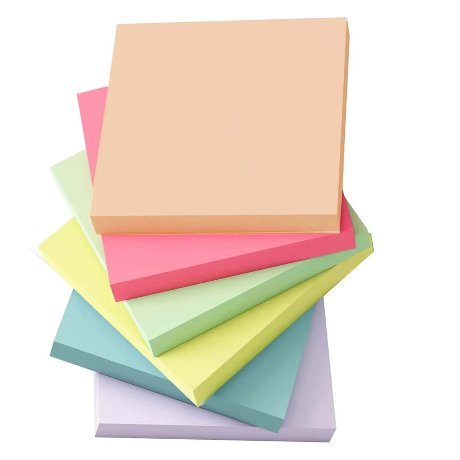 6 pcs fluorescent color 3*3inch Sticky Note Posted It Note Pads Stickers Planner Sticker Notepad Memo pad School Office Supplies - Slobuy