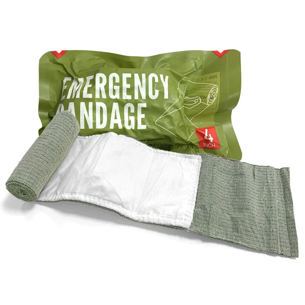 CARBOU 4/6in Israeli Bandage Wound Dressing Emergency Bandage Combat Compression Tactical First Aid IFAK Trauma Medical - Slobuy