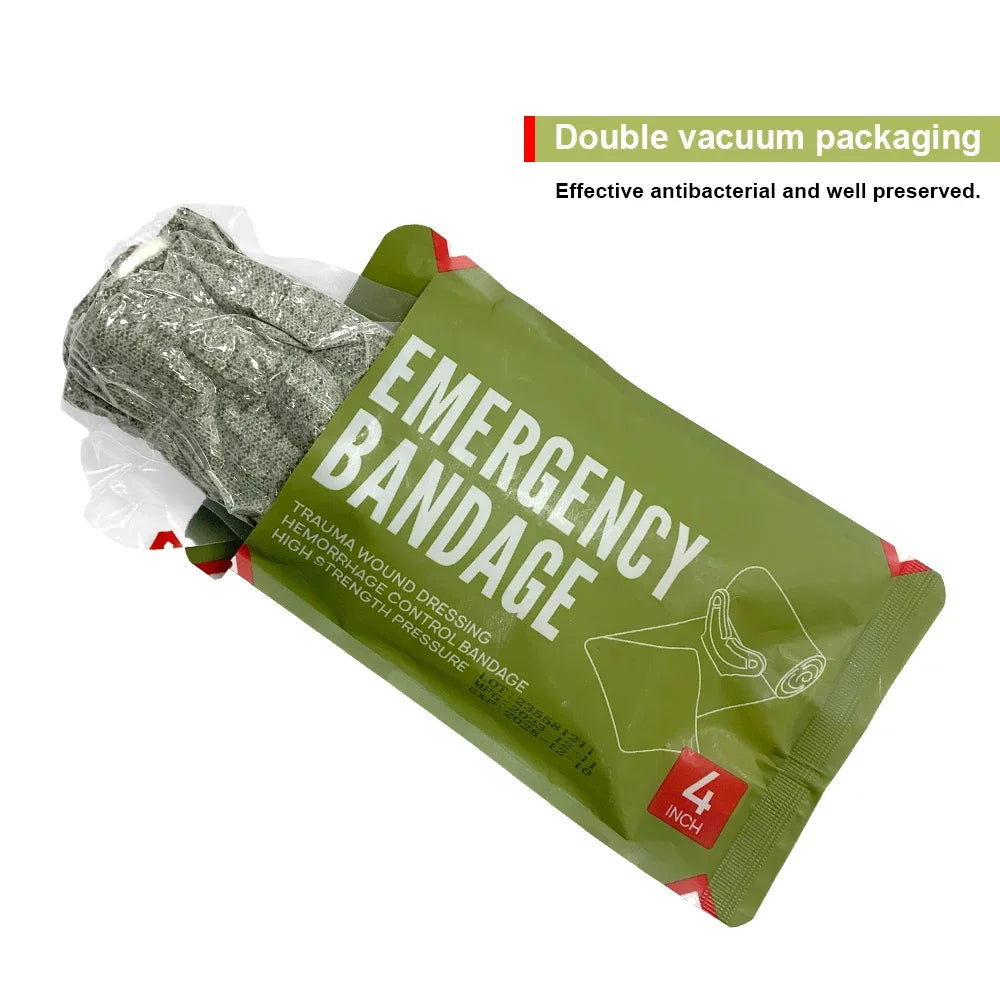 CARBOU 4/6in Israeli Bandage Wound Dressing Emergency Bandage Combat Compression Tactical First Aid IFAK Trauma Medical - Slobuy