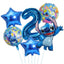 6pcs Disney Lilo & Stitch Party Balloons Stitch 32" Number Balloon set Baby Shower Birthday Party Decorations Kids Toy Gifts - Slobuy
