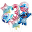 6pcs Disney Lilo & Stitch Party Balloons Stitch 32" Number Balloon set Baby Shower Birthday Party Decorations Kids Toy Gifts - Slobuy