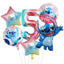 6pcs Disney Lilo & Stitch Party Balloons Stitch 32" Number Balloon set Baby Shower Birthday Party Decorations Kids Toy Gifts - Slobuy