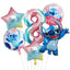 6pcs Disney Lilo & Stitch Party Balloons Stitch 32" Number Balloon set Baby Shower Birthday Party Decorations Kids Toy Gifts - Slobuy