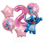 6pcs Disney Lilo & Stitch Party Balloons Stitch 32" Number Balloon set Baby Shower Birthday Party Decorations Kids Toy Gifts - Slobuy