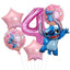 6pcs Disney Lilo & Stitch Party Balloons Stitch 32" Number Balloon set Baby Shower Birthday Party Decorations Kids Toy Gifts - Slobuy