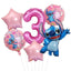 6pcs Disney Lilo & Stitch Party Balloons Stitch 32" Number Balloon set Baby Shower Birthday Party Decorations Kids Toy Gifts - Slobuy