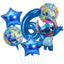 6pcs Disney Lilo & Stitch Party Balloons Stitch 32" Number Balloon set Baby Shower Birthday Party Decorations Kids Toy Gifts - Slobuy