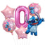6pcs Disney Lilo & Stitch Party Balloons Stitch 32" Number Balloon set Baby Shower Birthday Party Decorations Kids Toy Gifts - Slobuy