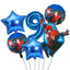 6pcs Marvel Super Hero Spiderman Foil Balloon Set children‘s Birthday Party Decoration Baby Shower Inflatable boys Toy Globos - Slobuy