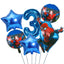 6pcs Marvel Super Hero Spiderman Foil Balloon Set children‘s Birthday Party Decoration Baby Shower Inflatable boys Toy Globos - Slobuy