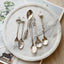 6pcs Vintage Spoons Fork Cutlery Set Mini Royal Style Metal Gold Carved Teaspoon Coffee Snacks Fruit Dessert Fork Kitchen Tool - Slobuy