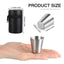 4/6Pcs Outdoor Practical Travel Stainless Steel Cups Mini Set Glasses For Whisky Wine With Case Portable Drinkware 30ml/70ml - Slobuy