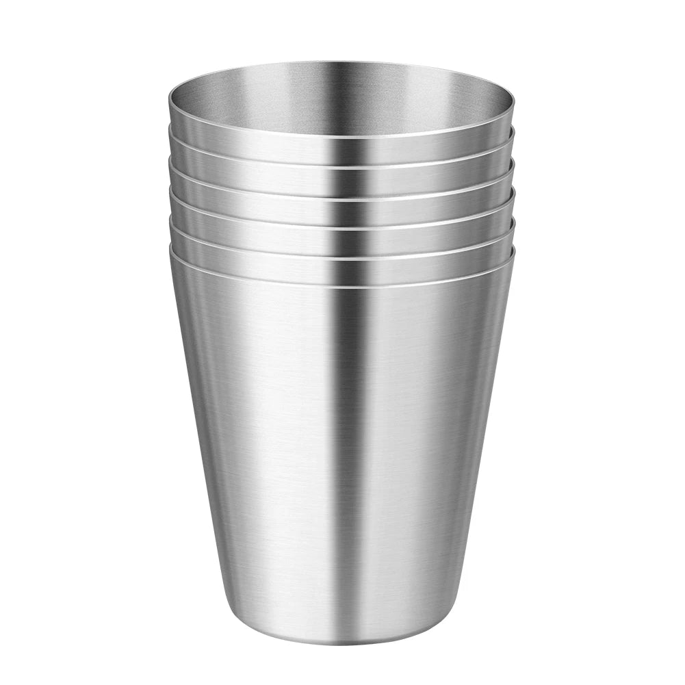 4/6Pcs Outdoor Practical Travel Stainless Steel Cups Mini Set Glasses For Whisky Wine With Case Portable Drinkware 30ml/70ml - Slobuy