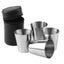 4/6Pcs Outdoor Practical Travel Stainless Steel Cups Mini Set Glasses For Whisky Wine With Case Portable Drinkware 30ml/70ml - Slobuy