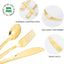 75 Pieces Gold Plastic Silverware- Party Flatware Set-Heavyweight Plastic Cutlery- Includes 25 Forks, 25 Spoons, 25 Knives - Slobuy