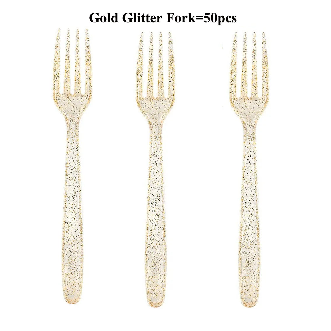 75 Pieces Gold Plastic Silverware- Party Flatware Set-Heavyweight Plastic Cutlery- Includes 25 Forks, 25 Spoons, 25 Knives - Slobuy