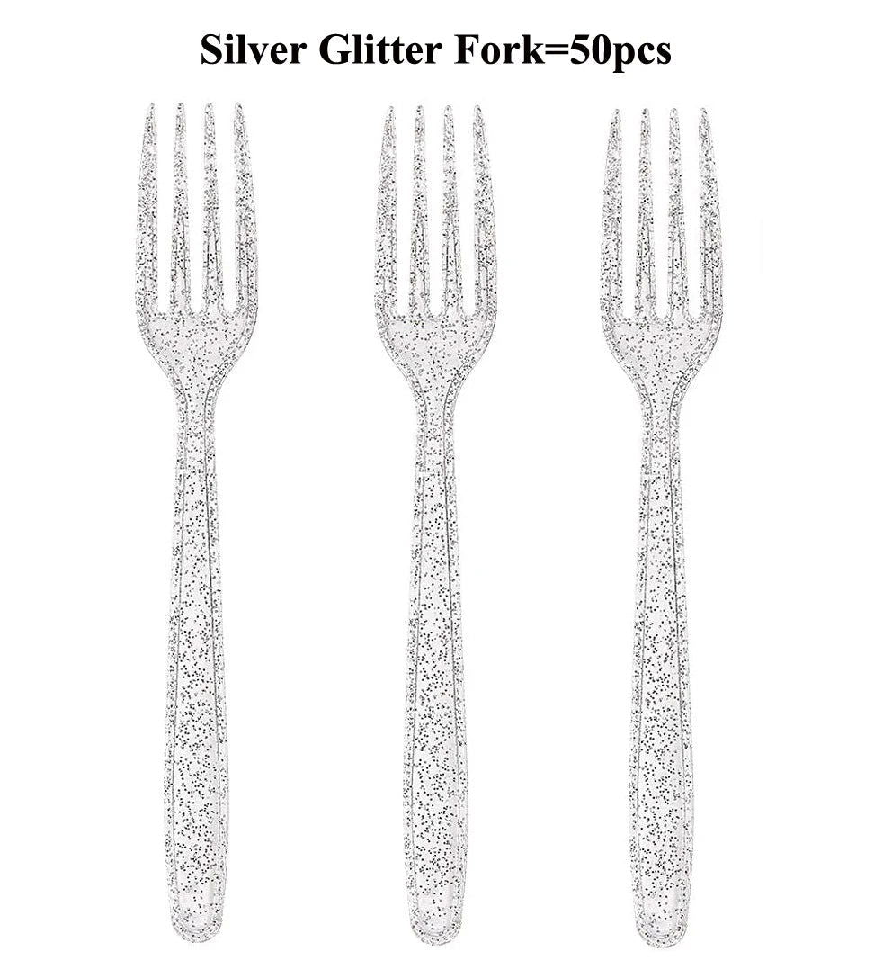 75 Pieces Gold Plastic Silverware- Party Flatware Set-Heavyweight Plastic Cutlery- Includes 25 Forks, 25 Spoons, 25 Knives - Slobuy