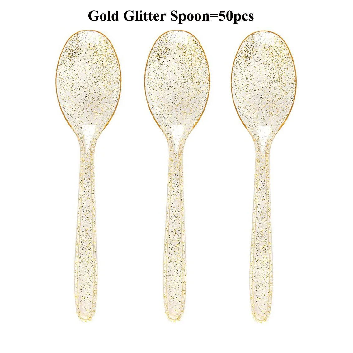 75 Pieces Gold Plastic Silverware- Party Flatware Set-Heavyweight Plastic Cutlery- Includes 25 Forks, 25 Spoons, 25 Knives - Slobuy