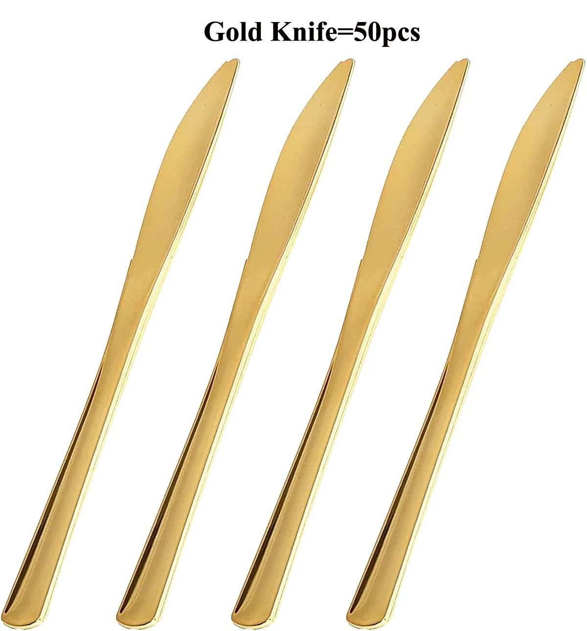 75 Pieces Gold Plastic Silverware- Party Flatware Set-Heavyweight Plastic Cutlery- Includes 25 Forks, 25 Spoons, 25 Knives - Slobuy
