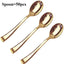 75 Pieces Gold Plastic Silverware- Party Flatware Set-Heavyweight Plastic Cutlery- Includes 25 Forks, 25 Spoons, 25 Knives - Slobuy