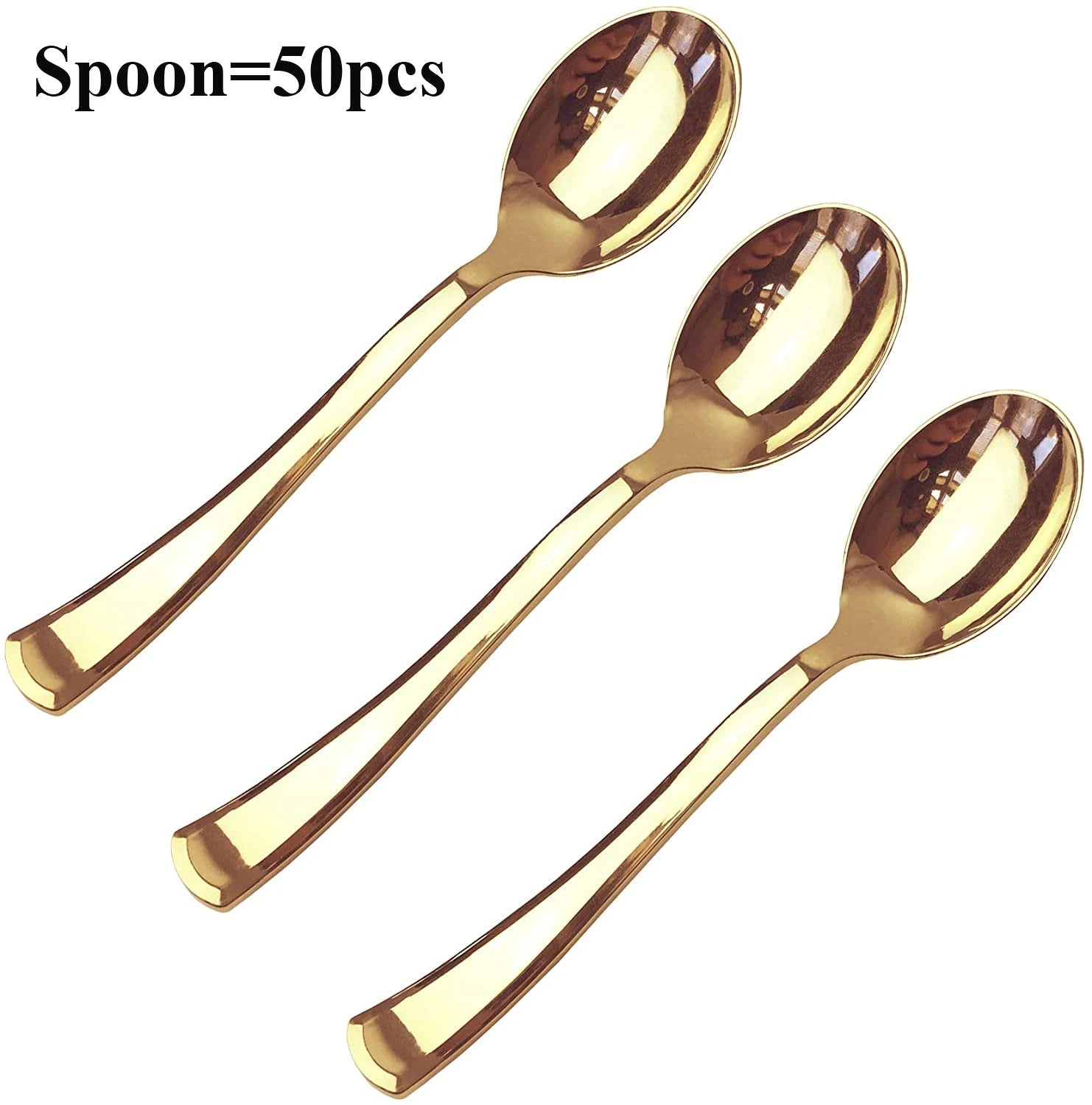 75 Pieces Gold Plastic Silverware- Party Flatware Set-Heavyweight Plastic Cutlery- Includes 25 Forks, 25 Spoons, 25 Knives - Slobuy