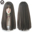 7JHHWIGS Long Straight Synthetic Light Brown Wigs With Bang For Women Heat-Resistant Daily Use Hair Hot Sell Wholesale Wigs - Slobuy