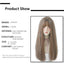7JHHWIGS Long Straight Synthetic Light Brown Wigs With Bang For Women Heat-Resistant Daily Use Hair Hot Sell Wholesale Wigs - Slobuy