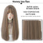 7JHHWIGS Long Straight Synthetic Light Brown Wigs With Bang For Women Heat-Resistant Daily Use Hair Hot Sell Wholesale Wigs - Slobuy
