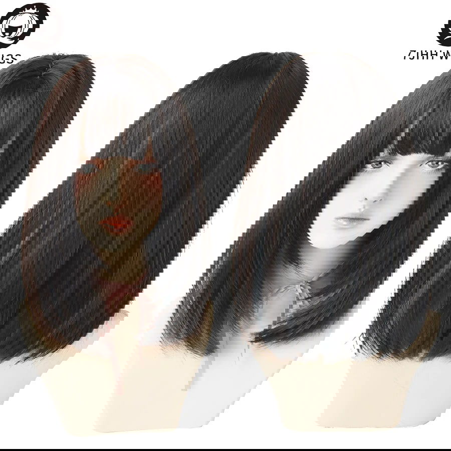 7JHHWIGS Long Straight Synthetic Light Brown Wigs With Bang For Women Heat-Resistant Daily Use Hair Hot Sell Wholesale Wigs - Slobuy