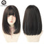 7JHHWIGS Long Straight Synthetic Light Brown Wigs With Bang For Women Heat-Resistant Daily Use Hair Hot Sell Wholesale Wigs - Slobuy
