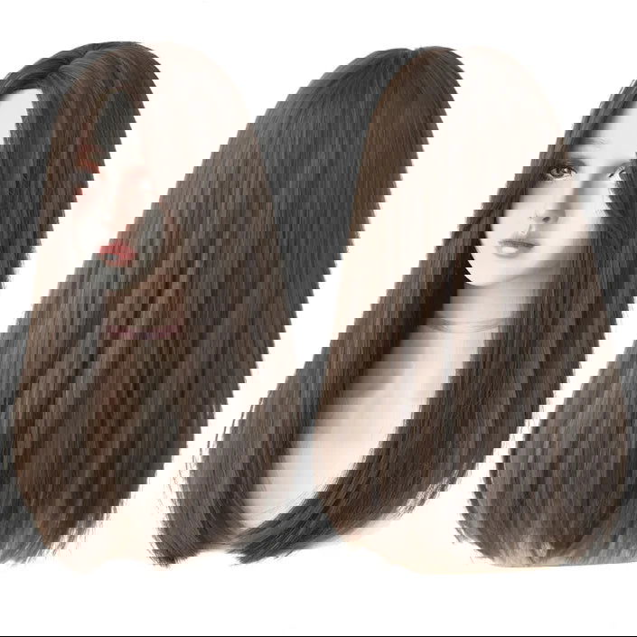 7JHHWIGS Long Straight Synthetic Light Brown Wigs With Bang For Women Heat-Resistant Daily Use Hair Hot Sell Wholesale Wigs - Slobuy
