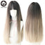 7JHHWIGS Long Straight Synthetic Light Brown Wigs With Bang For Women Heat-Resistant Daily Use Hair Hot Sell Wholesale Wigs - Slobuy