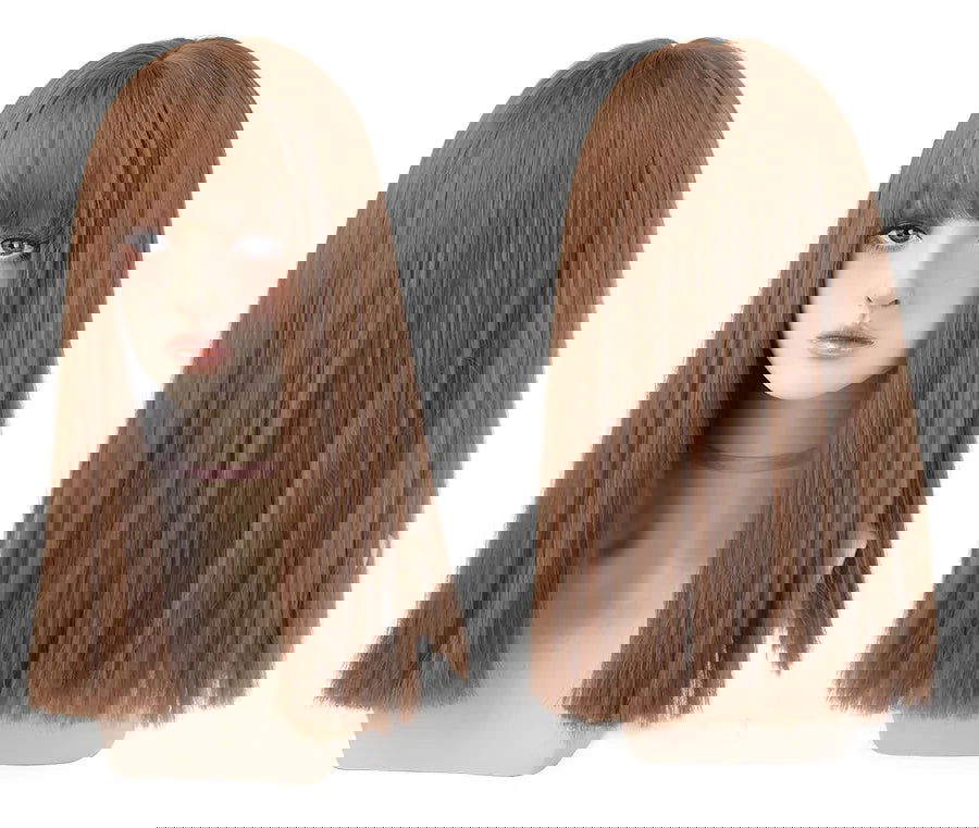 7JHHWIGS Long Straight Synthetic Light Brown Wigs With Bang For Women Heat-Resistant Daily Use Hair Hot Sell Wholesale Wigs - Slobuy