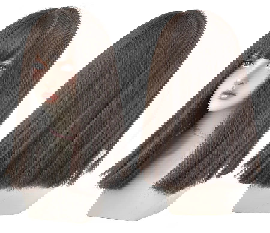 7JHHWIGS Long Straight Synthetic Light Brown Wigs With Bang For Women Heat-Resistant Daily Use Hair Hot Sell Wholesale Wigs - Slobuy