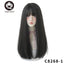 7JHHWIGS Long Straight Synthetic Light Brown Wigs With Bang For Women Heat-Resistant Daily Use Hair Hot Sell Wholesale Wigs - Slobuy