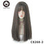 7JHHWIGS Long Straight Synthetic Light Brown Wigs With Bang For Women Heat-Resistant Daily Use Hair Hot Sell Wholesale Wigs - Slobuy